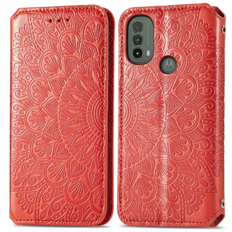 Flipové Pouzdro Na Motorola Moto E20 / E30 / E40 Kožené Pouzdro Flip Chic Mandala
