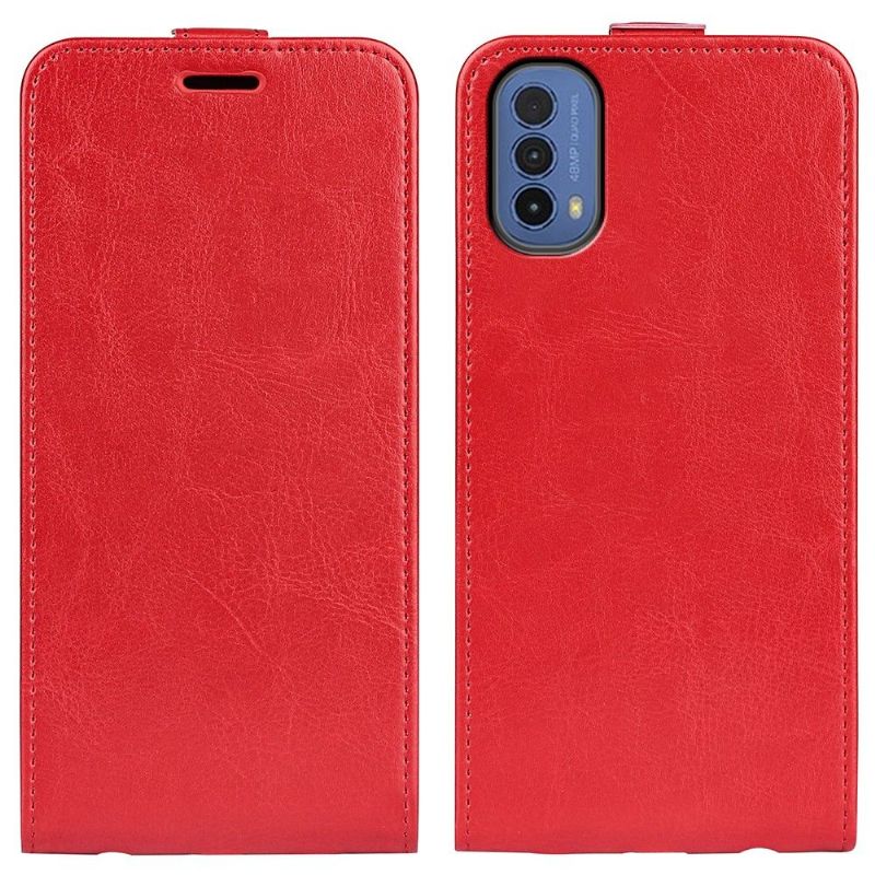Flipové Pouzdro Na Motorola Moto E20 / E30 / E40 Kožené Pouzdro Vertikální Umělá Kůže