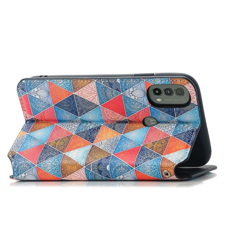 Flipové Pouzdro Na Motorola Moto E20 / E30 / E40 Mandalový Kaleidoskop