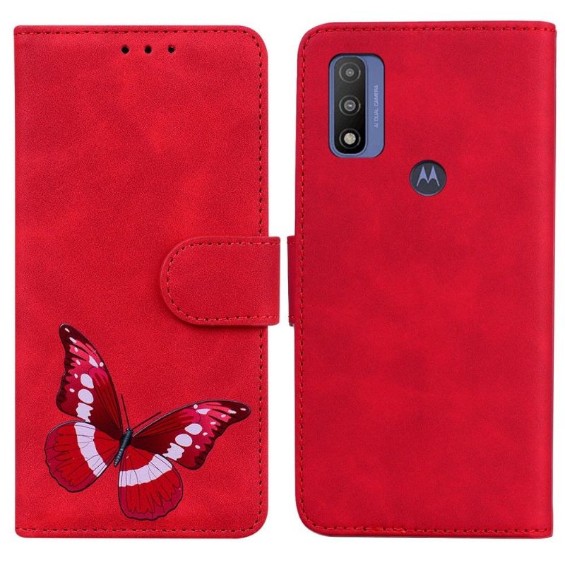 Flipové Pouzdro Na Motorola Moto E20 / E30 / E40 Ochranný Ochrana Proti Barevným Motýlům