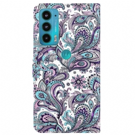 Flipové Pouzdro Na Motorola Moto E20 / E30 / E40 Paisley Flower