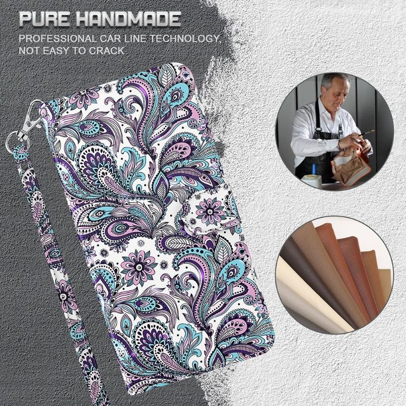 Flipové Pouzdro Na Motorola Moto E20 / E30 / E40 Paisley Flower