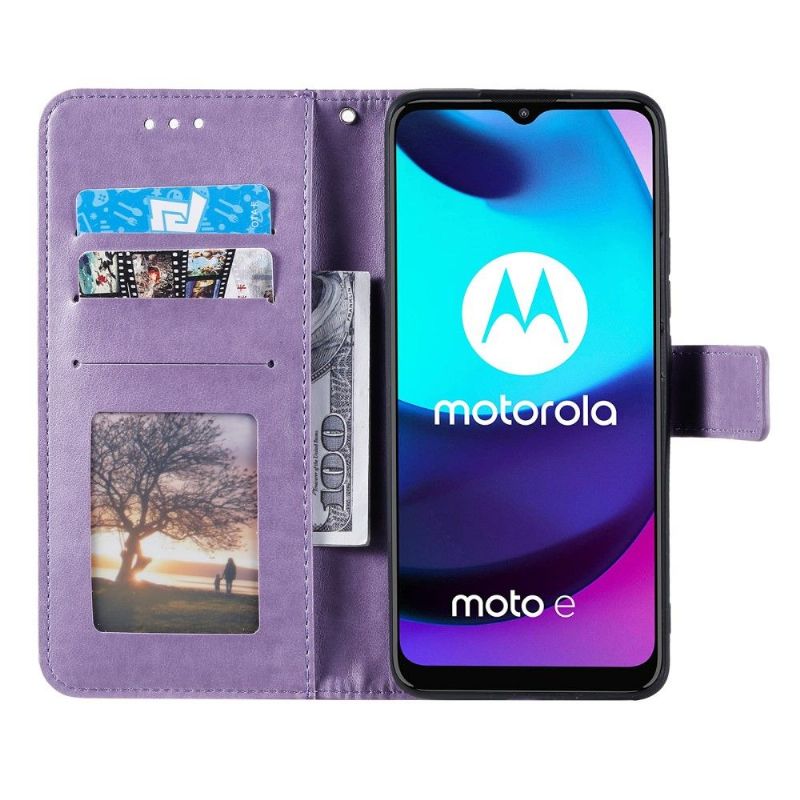 Flipové Pouzdro Na Motorola Moto E20 / E30 / E40 Sluneční Mandala