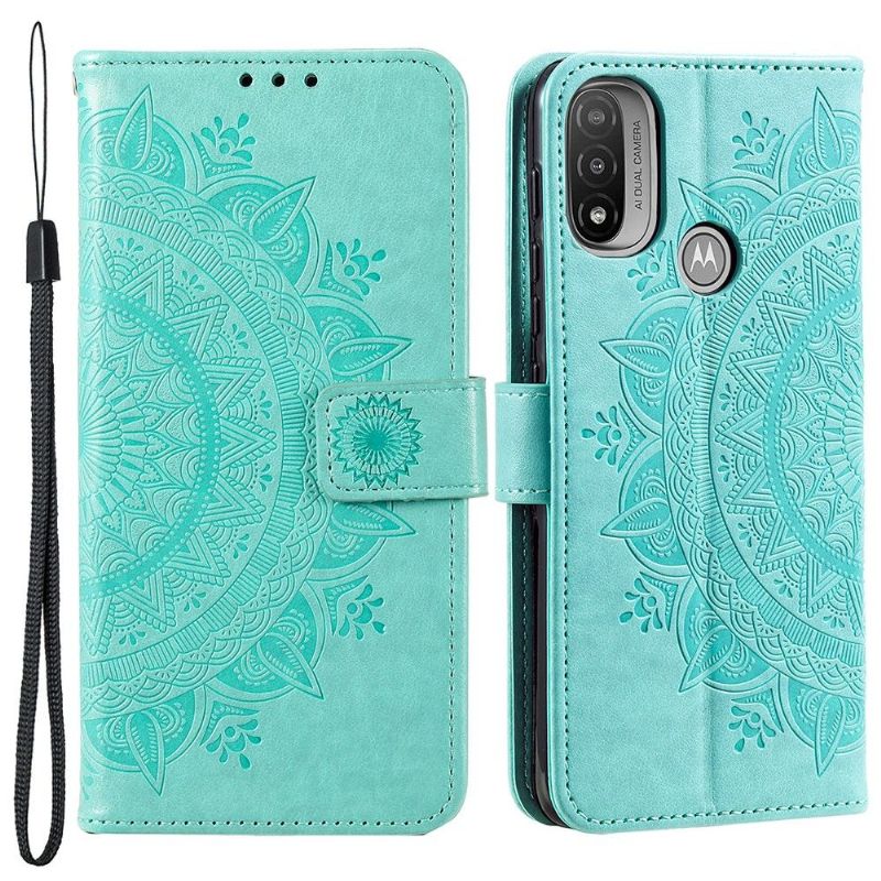 Flipové Pouzdro Na Motorola Moto E20 / E30 / E40 Sluneční Mandala