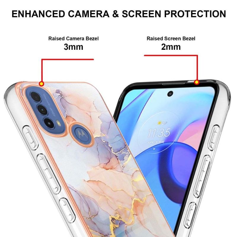 Kryt Na Motorola Moto E20 / E30 / E40 Barevný Mramor