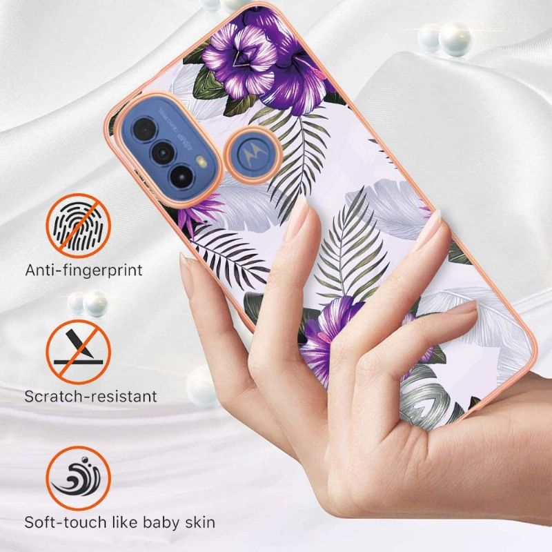Kryt Na Motorola Moto E20 / E30 / E40 Exotické Květiny