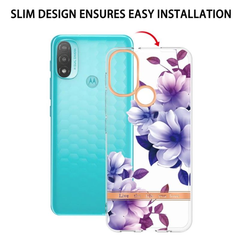 Kryt Na Motorola Moto E20 / E30 / E40 Květ Begonie
