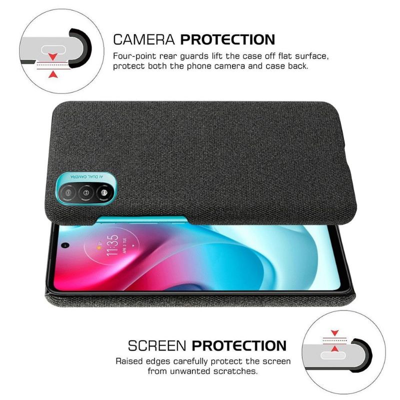 Kryt Na Motorola Moto E20 / E30 / E40 Látkový Potah