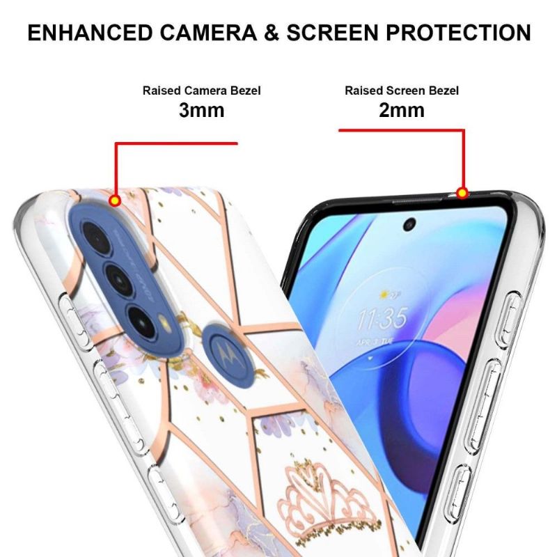 Kryt Na Motorola Moto E20 / E30 / E40 Mramor A Koruna