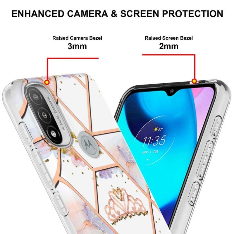 Kryt Na Motorola Moto E20 / E30 / E40 Mramor A Koruna