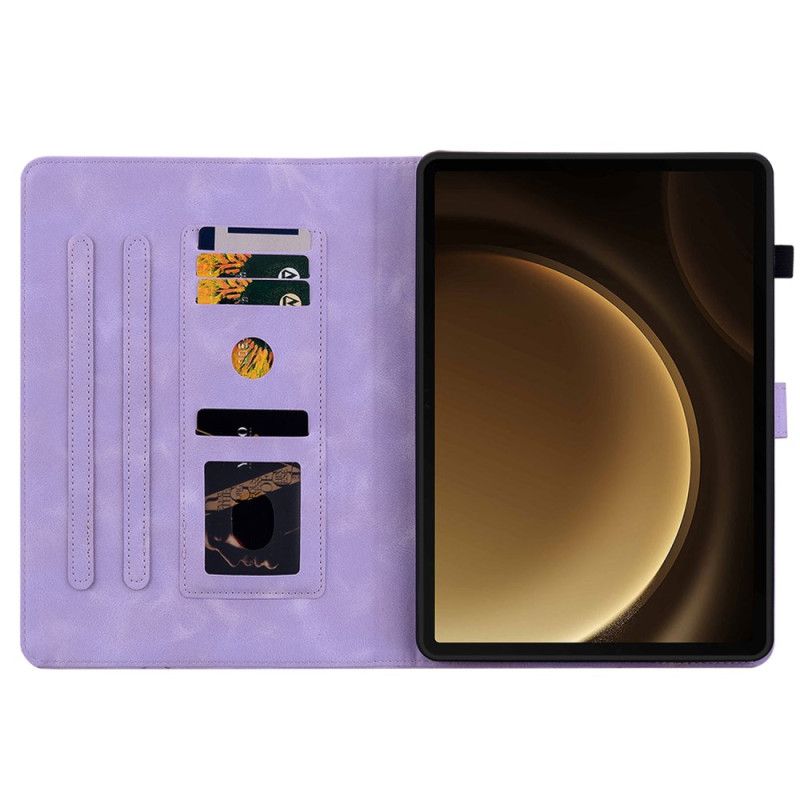 Kožený Kryt Samsung Galaxy Tab S10 Plus Fleur-de-lys