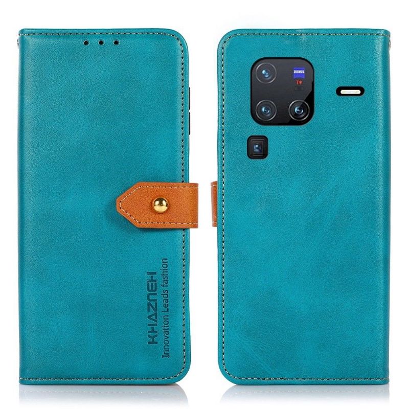 Flipové Pouzdro Na Vivo X80 Pro Khazneh Bicolor Umělá Kůže