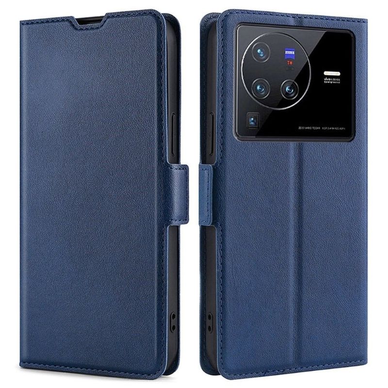 Flipové Pouzdro Na Vivo X80 Pro Minimalistický Obchod S Umělou Kůží