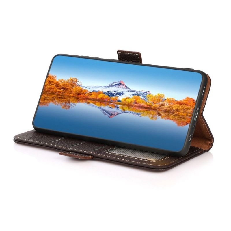 Flipové Pouzdro Na Vivo X80 Pro Nejprve Zrnitá Kůže Khazneh