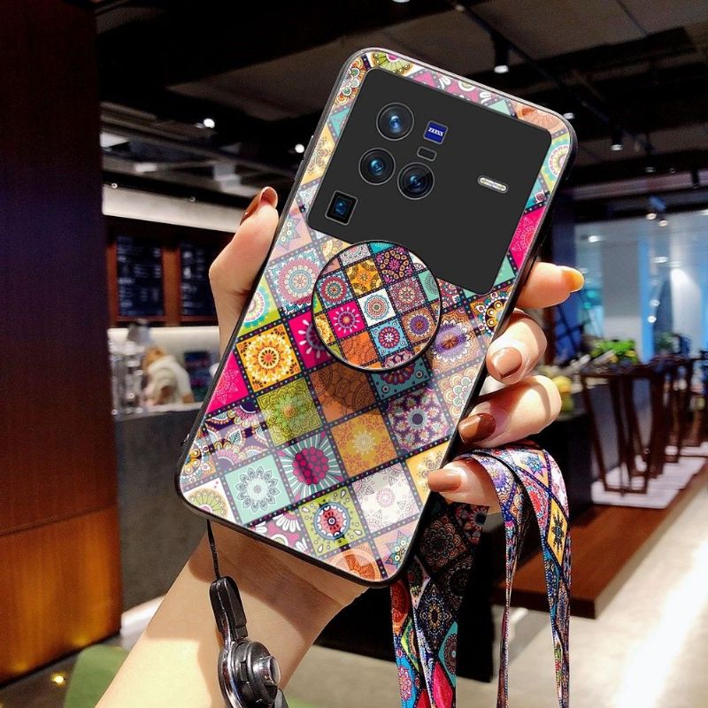 Kryt Na Vivo X80 Pro Mandalový Kaleidoskop Se Stojanem