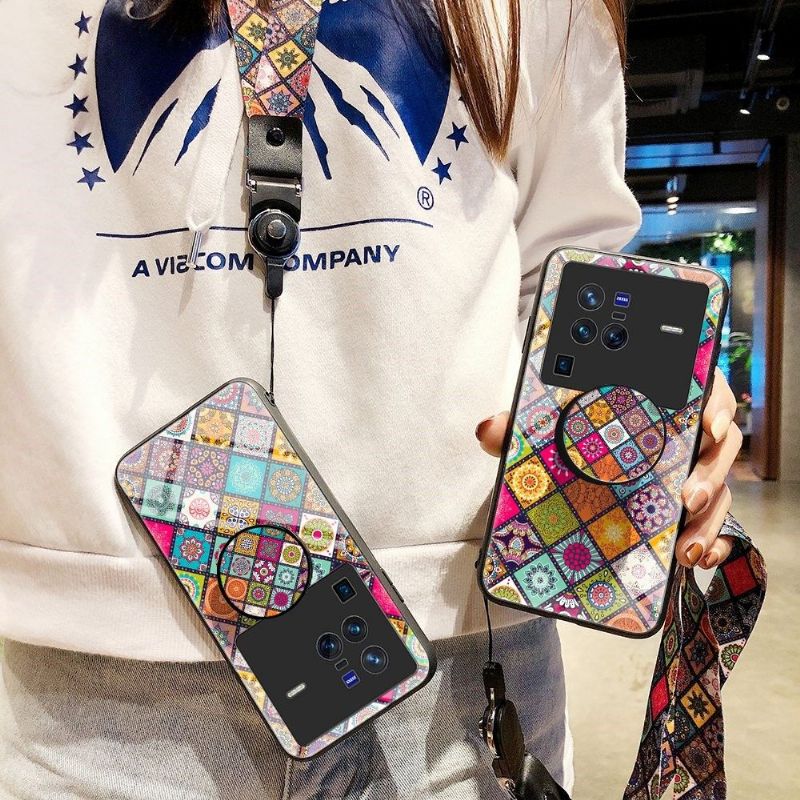Kryt Na Vivo X80 Pro Mandalový Kaleidoskop Se Stojanem