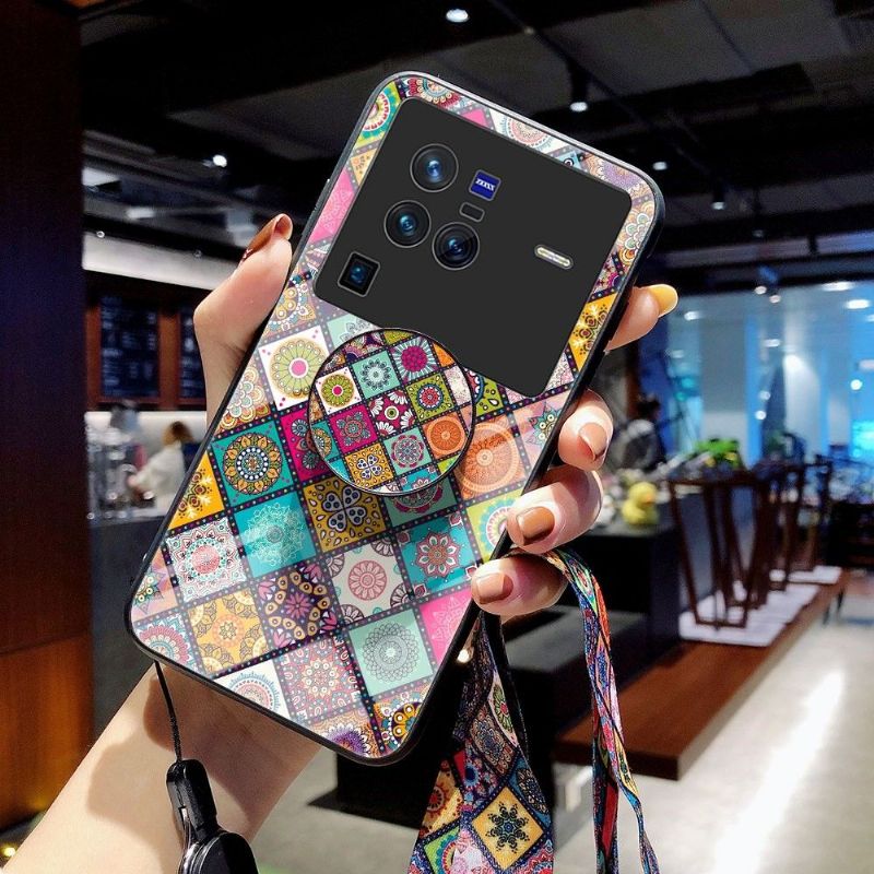 Kryt Na Vivo X80 Pro Mandalový Kaleidoskop Se Stojanem