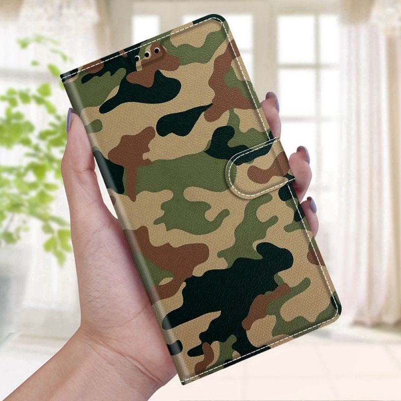Flipové Pouzdro Na Samsung Galaxy A03s Kamufláž