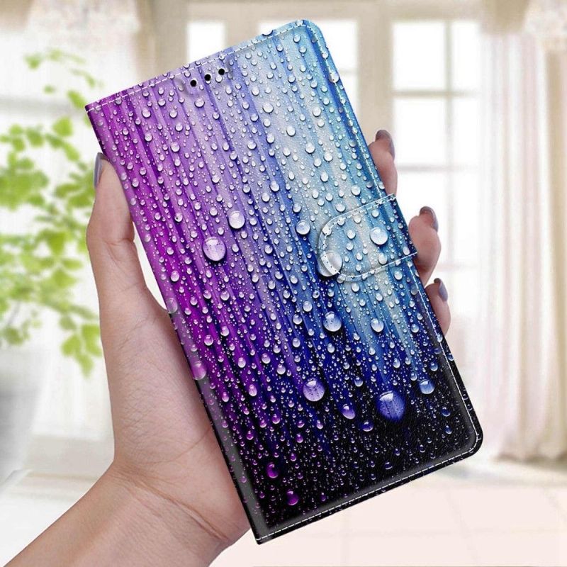 Flipové Pouzdro Na Samsung Galaxy A03s Kapky Vody