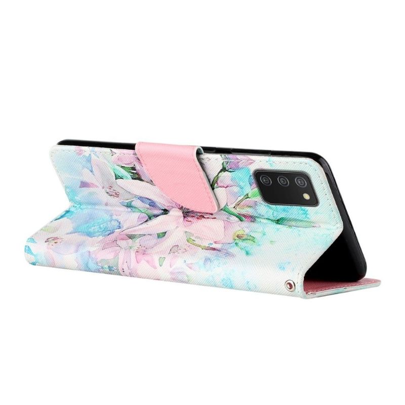 Flipové Pouzdro Na Samsung Galaxy A03s Květ Lilie