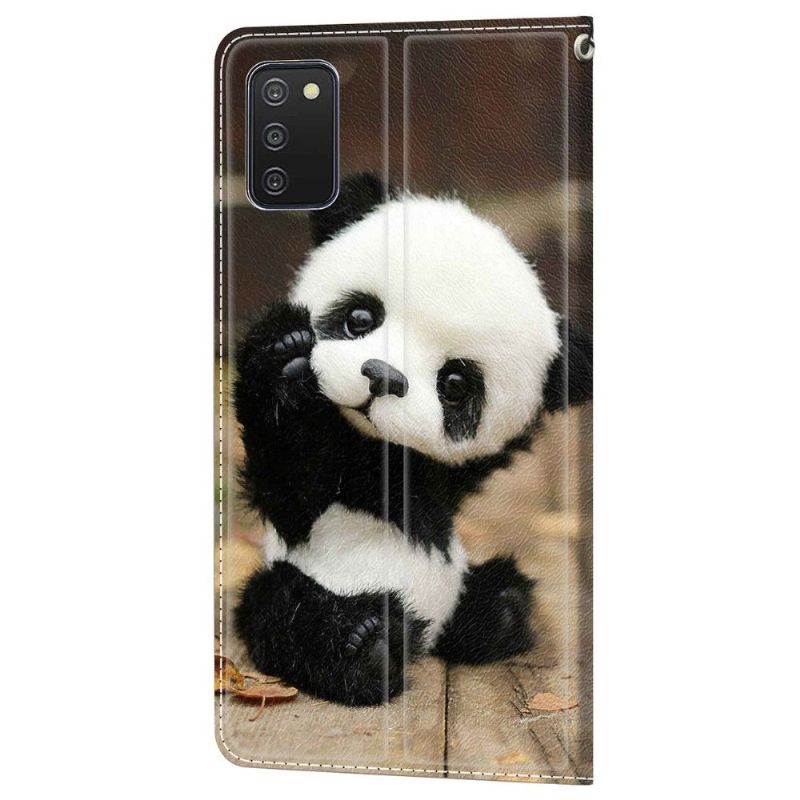 Flipové Pouzdro Na Samsung Galaxy A03s Malá Panda