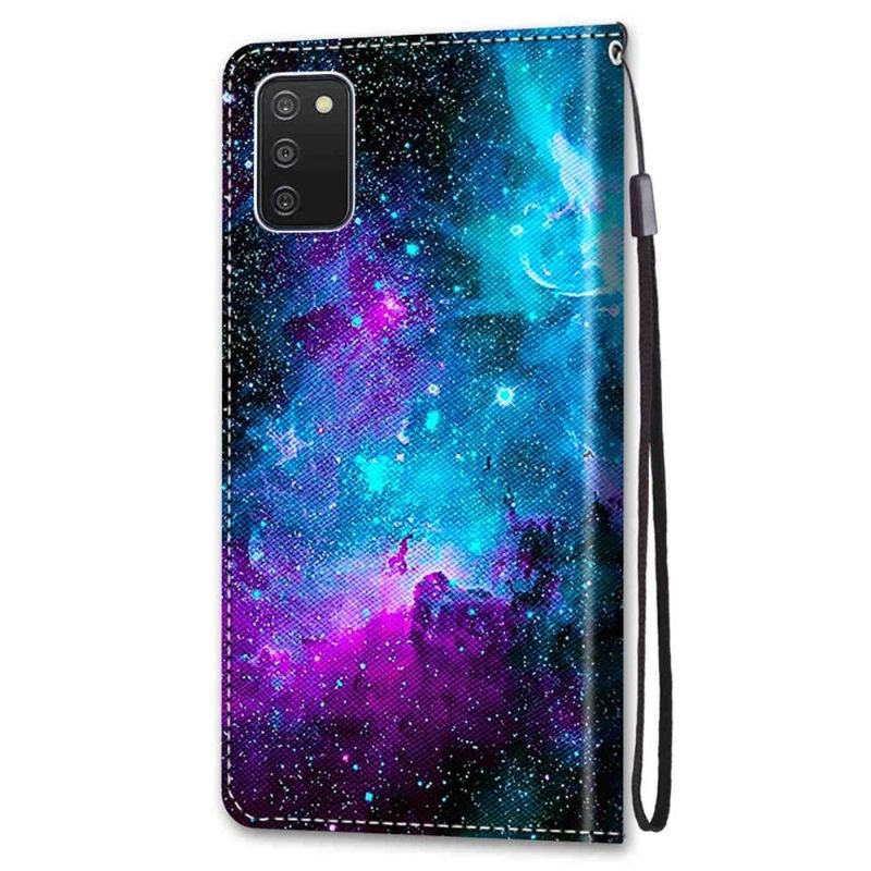 Kožené Pouzdro Na Samsung Galaxy A03s Mlhovina