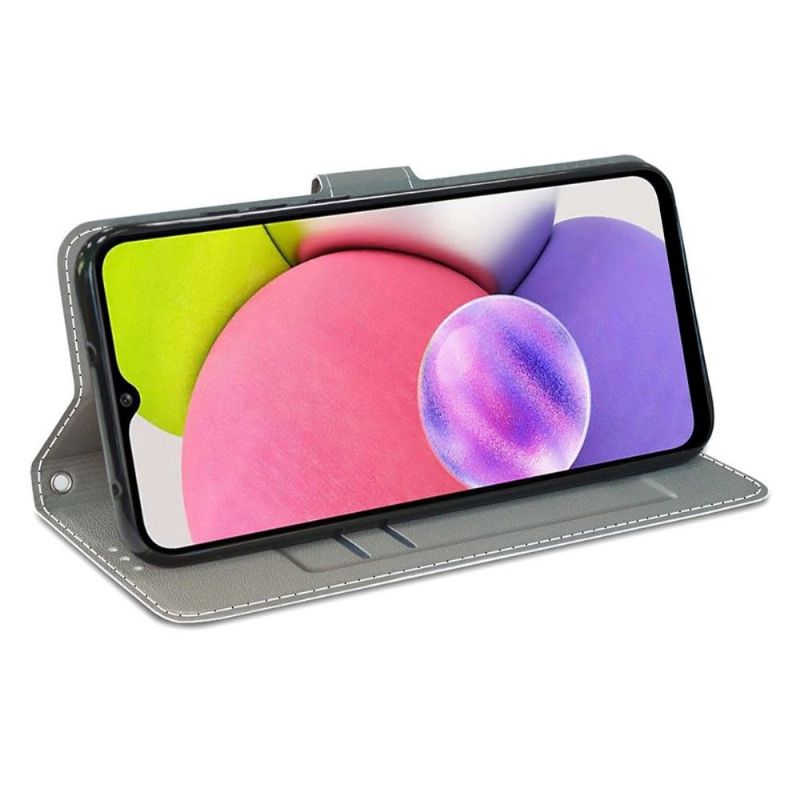 Kožené Pouzdro Na Samsung Galaxy A03s Motýli