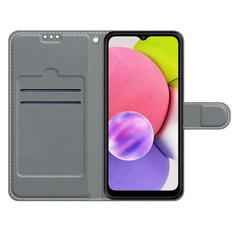 Kožené Pouzdro Na Samsung Galaxy A03s Motýli