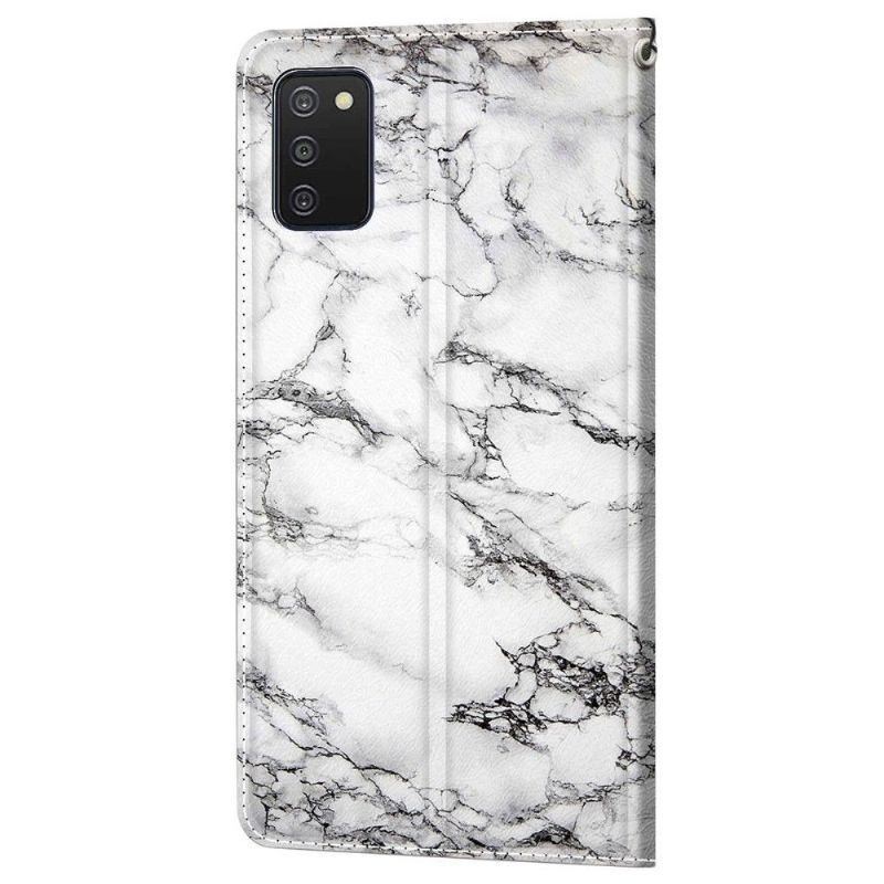 Kožené Pouzdro Na Samsung Galaxy A03s Mramor