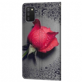 Kožené Pouzdro Na Samsung Galaxy A03s Růžová