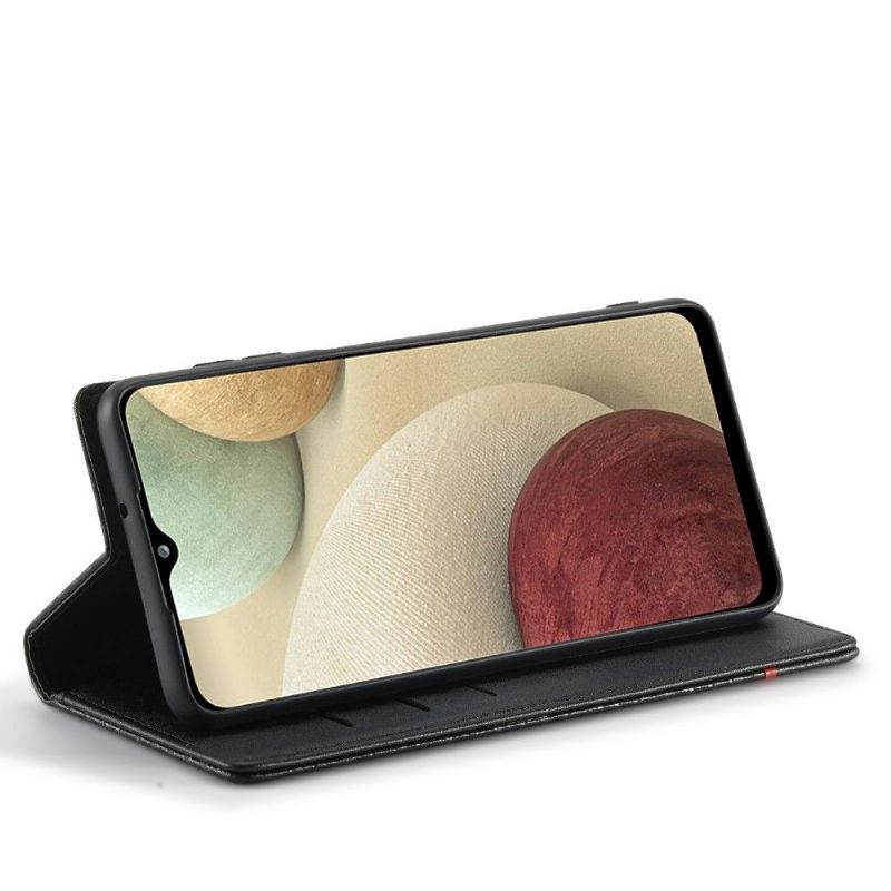 Flipové Pouzdro Na Samsung Galaxy A22 4G Efekt Karbonové Kůže - M2