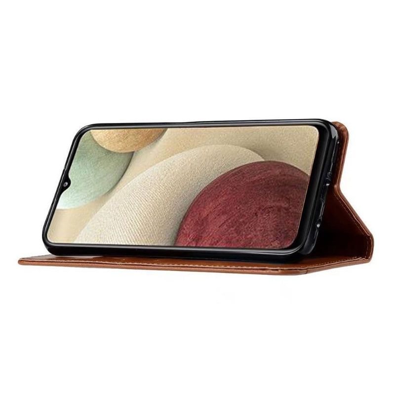 Flipové Pouzdro Na Samsung Galaxy A22 4G Kožený Efekt Pouzdra Na Stojan