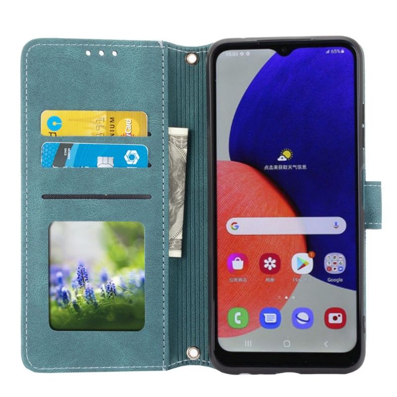 Flipové Pouzdro Na Samsung Galaxy A22 4G Na Lana Efekt Sofie Kůže