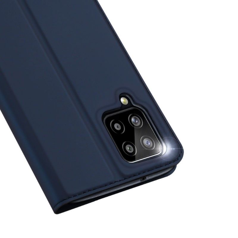 Flipové Pouzdro Na Samsung Galaxy A22 4G Obchodní Saténový Efekt