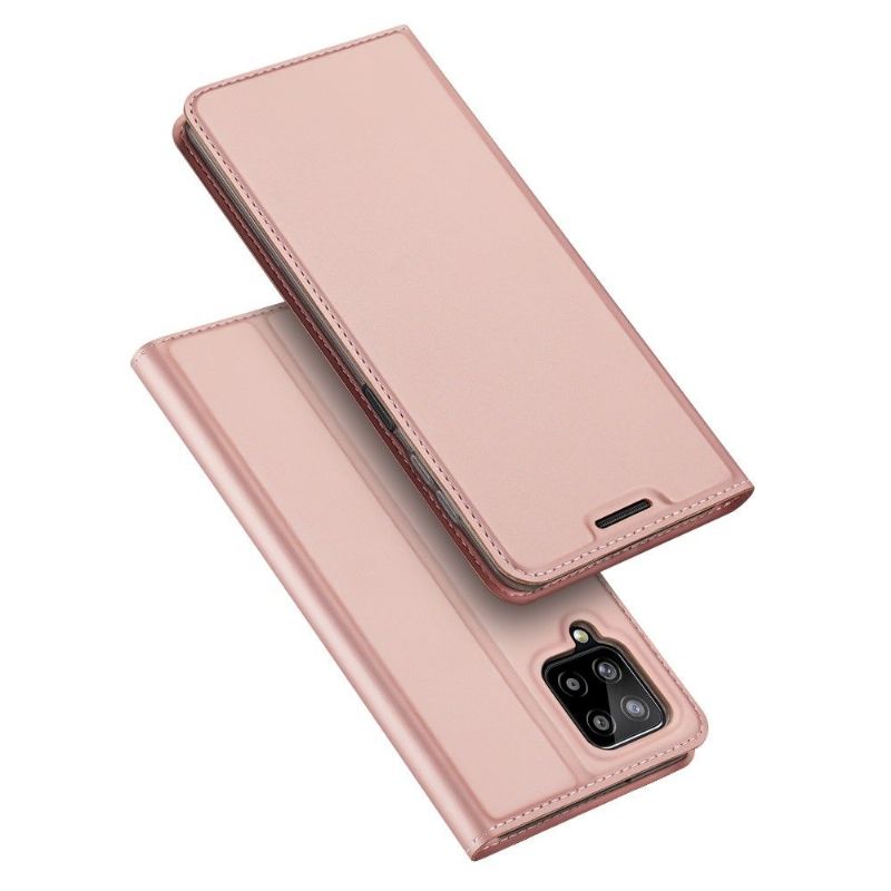 Flipové Pouzdro Na Samsung Galaxy A22 4G Obchodní Saténový Efekt