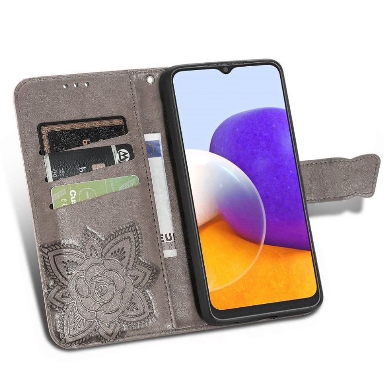 Flipové Pouzdro Na Samsung Galaxy A22 4G Pomocný Motýl