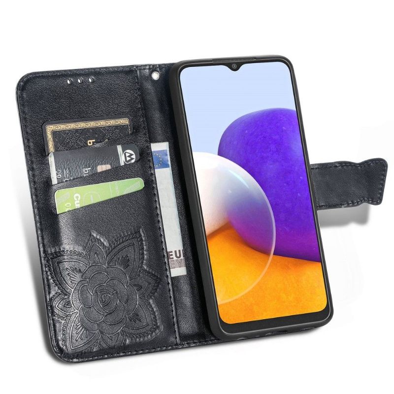 Flipové Pouzdro Na Samsung Galaxy A22 4G Pomocný Motýl