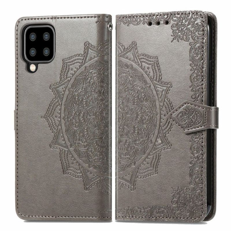Flipové Pouzdro Na Samsung Galaxy A22 4G Reliéfní Mandala