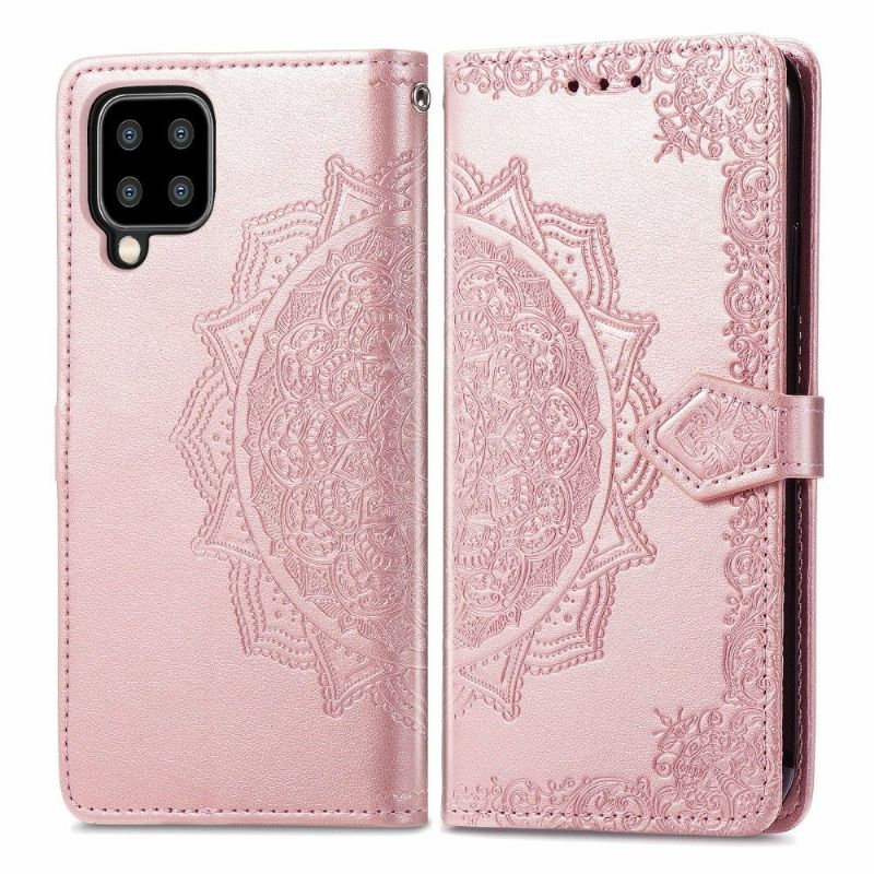 Flipové Pouzdro Na Samsung Galaxy A22 4G Reliéfní Mandala