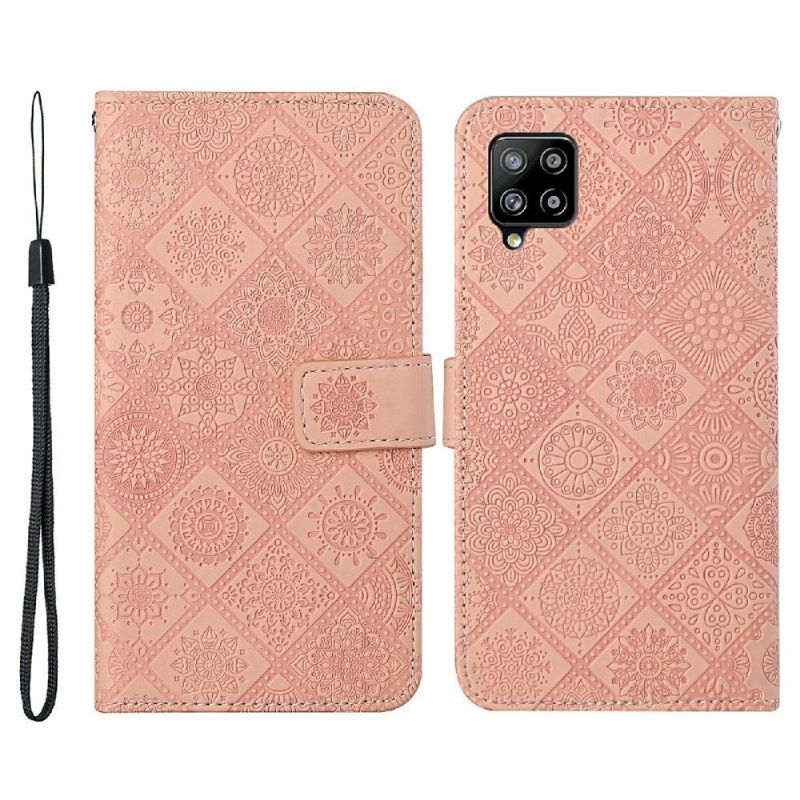 Kožené Pouzdro Na Samsung Galaxy A22 4G Kaleidoskop Z Umělé Kůže