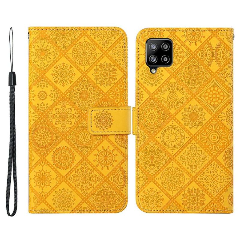 Kožené Pouzdro Na Samsung Galaxy A22 4G Kaleidoskop Z Umělé Kůže