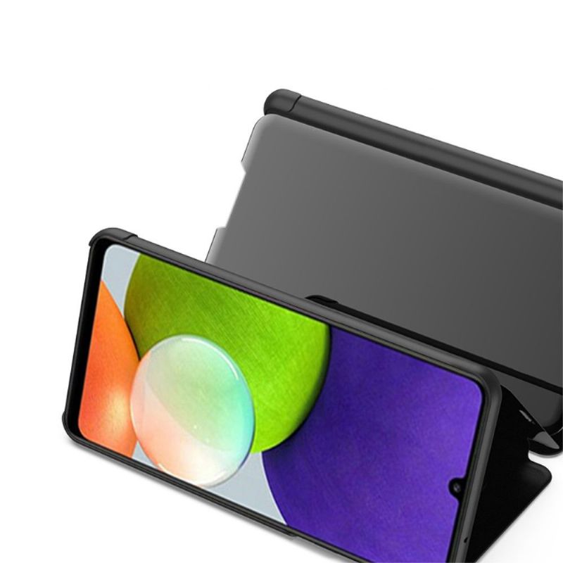 Kryt Na Samsung Galaxy A22 4G Flipové Pouzdro Zrcadlový Efekt