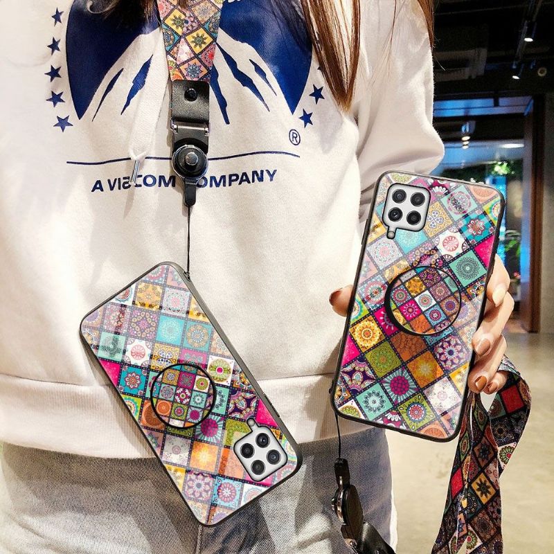 Kryt Na Samsung Galaxy A22 4G Mandalový Kaleidoskop Se Stojanem
