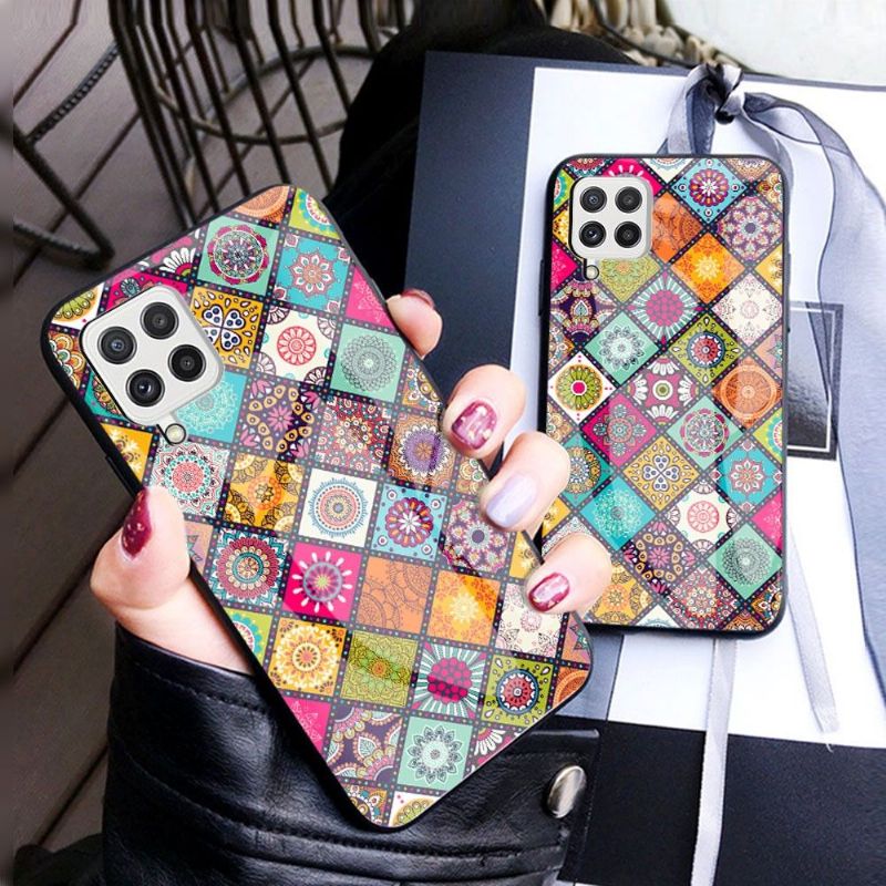 Kryt Na Samsung Galaxy A22 4G Mandalový Kaleidoskop Se Stojanem