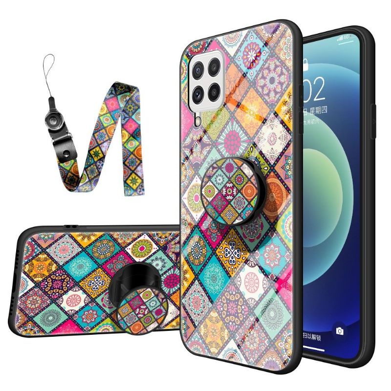 Kryt Na Samsung Galaxy A22 4G Mandalový Kaleidoskop Se Stojanem