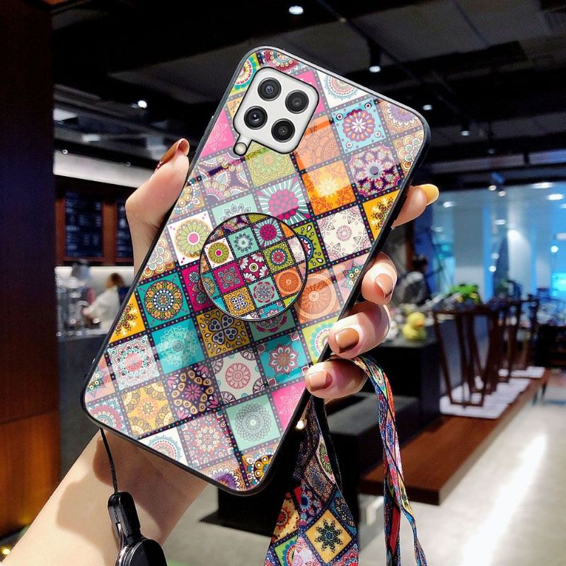 Kryt Na Samsung Galaxy A22 4G Mandalový Kaleidoskop Se Stojanem