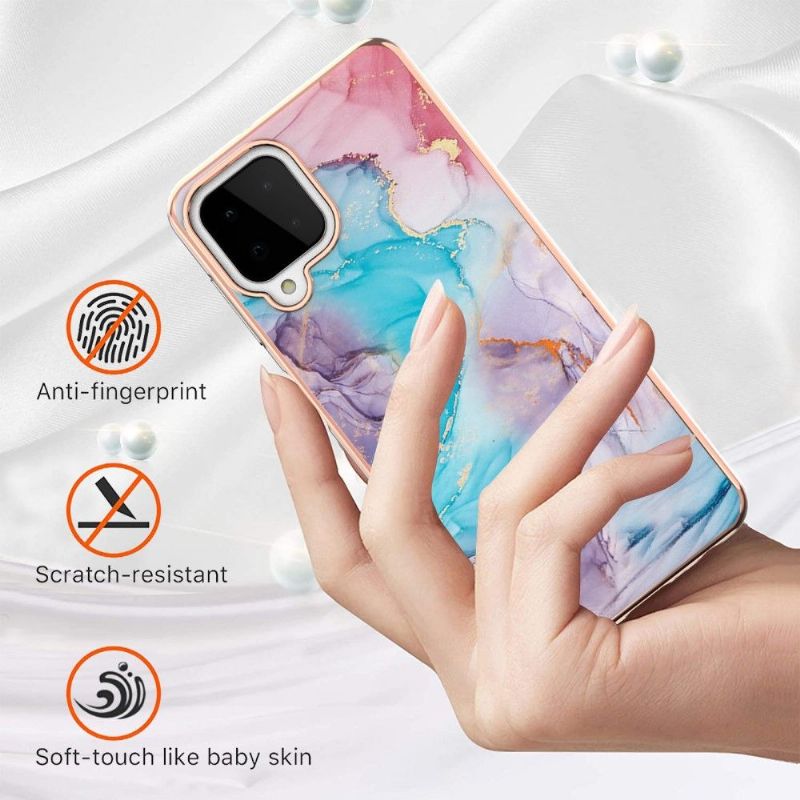 Kryt Na Samsung Galaxy A22 4G Modrý Mramor