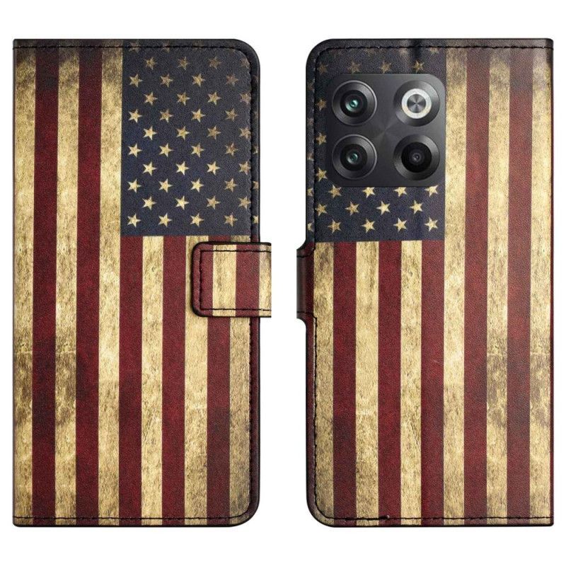 Flipové Pouzdro Na OnePlus 10T 5G Vintage Americká Vlajka
