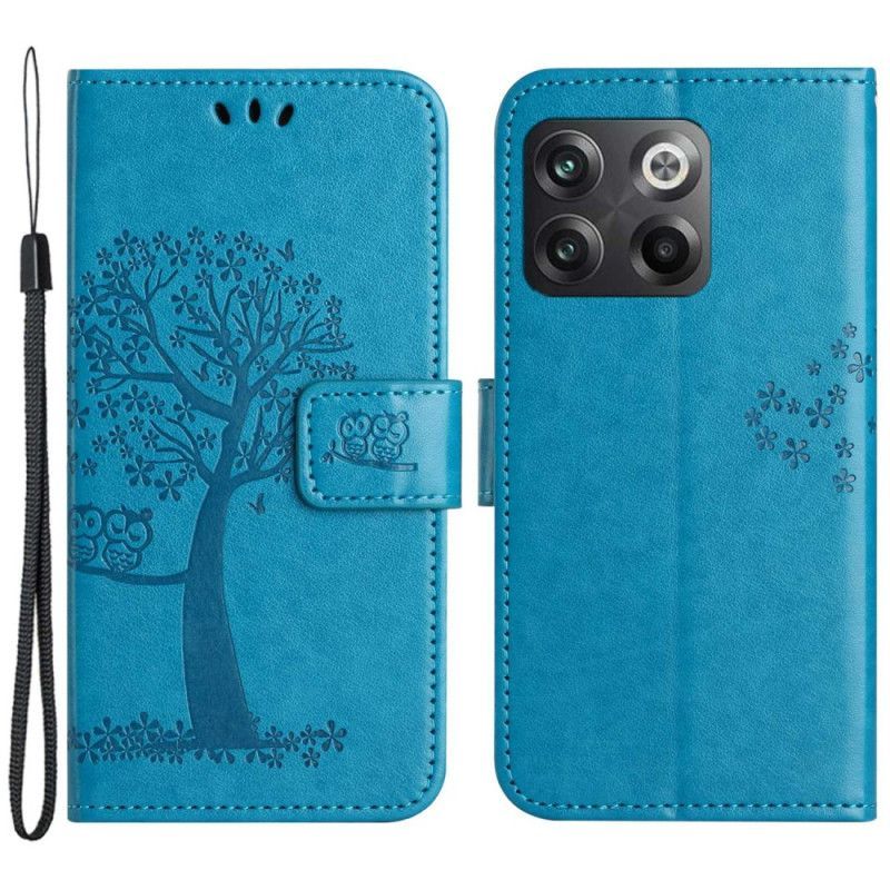 Kožené Pouzdro Na OnePlus 10T 5G Na Lana Strappy Owl Tree