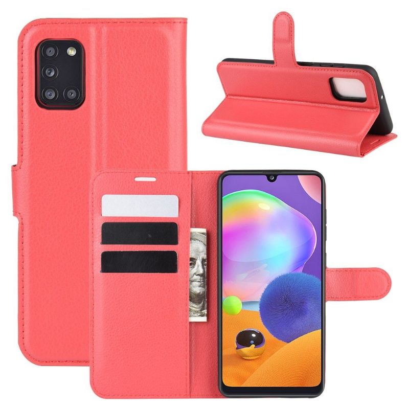 Kožené Pouzdro Na Samsung Galaxy A31 Peněženkové Pouzdro Styl Kůže